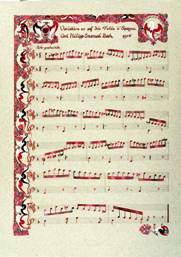 C.P.E.Bach, Folie d'Espagne, 1778, klik om te vergroten © Wanita Resida 2002, used with permission 15kB